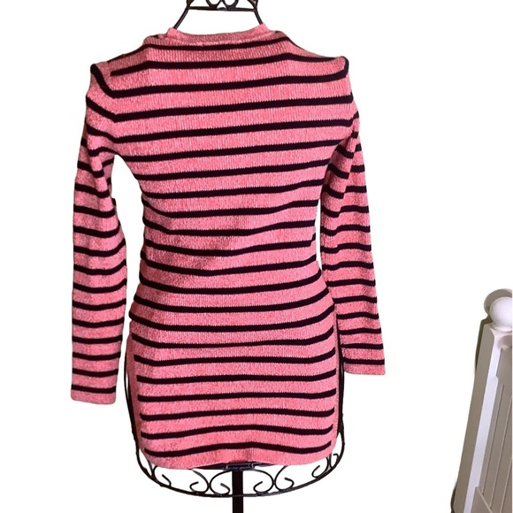 Ganni Striped Knit Sweater Pink & Black | Size XS - Picture 3 of 11